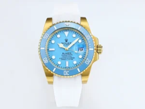blaken tiffany submariner replica 40MM yellow gold white strap RepsGoat