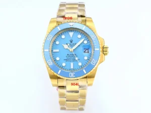 Rolex Blaken Tiffany Gold replica 40MM Gold Oyster Bracelet RepsGoat