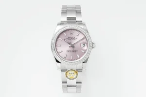 pink datejust 31mm replica stainless steel diamond bezel RepsGoat