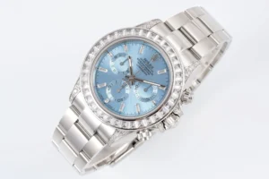 ice blue daytona diamond replica 40MM steel bracelet RepsGoat