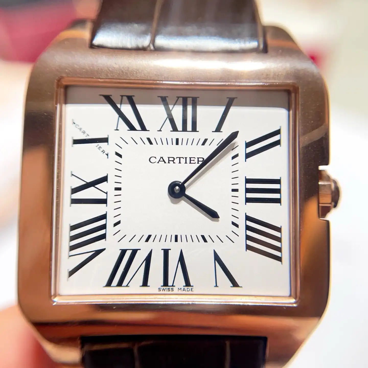 Cartier Santos Dumont Yellow Gold 34mm Leather Strap Premium Edition