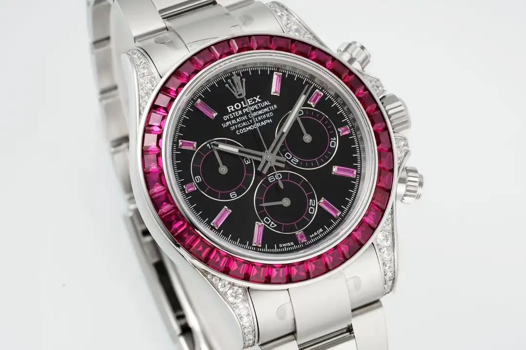 PPM modification hidden series new Daytona ice blue full diamond configuration with Mozambique diamonds