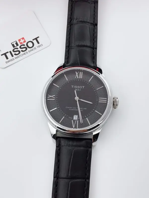 Tissot Duruer Automatic Watch Black Dial Leather Strap Ultimate 42MM T099