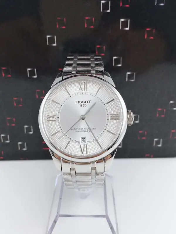 Tissot Duruer Silver Bracelet Watch White Dial Automatic Ultimate 42MM T099
