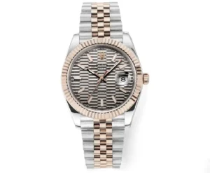 Rolex Datejust 41 Everose Rolesor Fluted Oyster Sundust Dial Watch