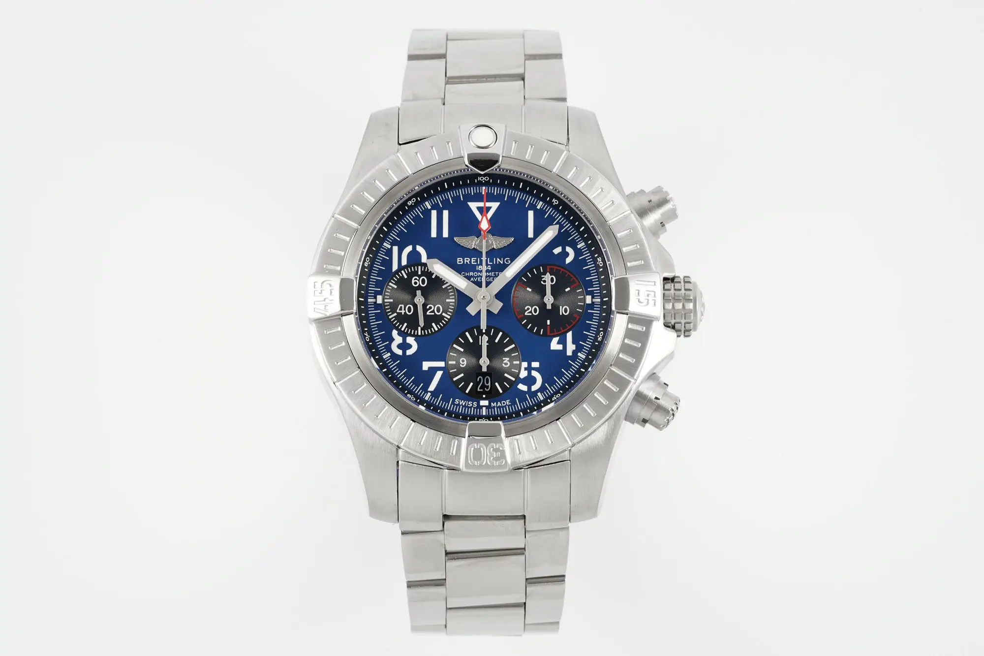 Breitling Avenger B01 Blue Replica 45MM blue dial stainless steel bracelet AB0147101C1A1 watch