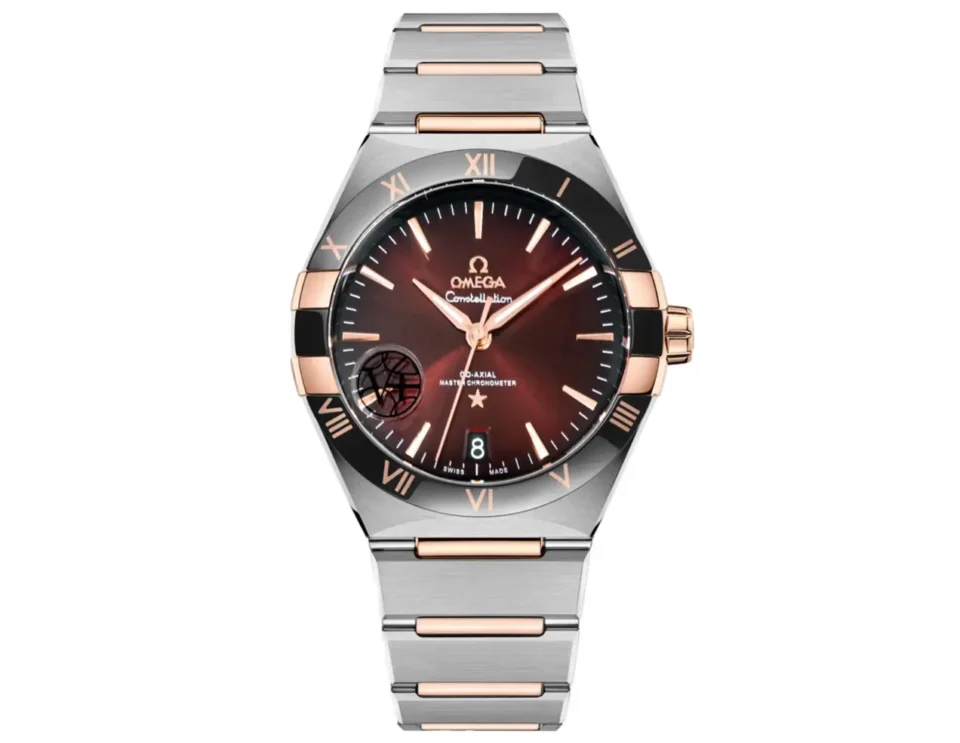 Omega Constellation Super Clone Brown Dial Two-Tone Steel Bracelet Premium 41MM