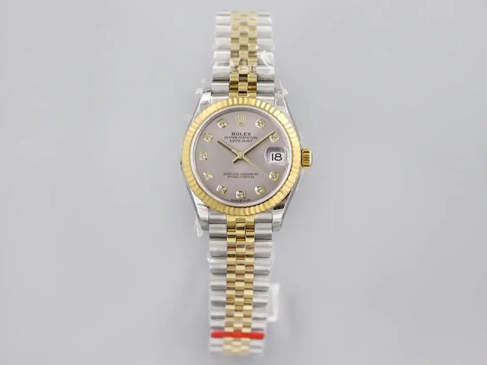 Rolex Datejust 31 Stainless Steel  Yellow Gold  Fluted  Grey Diamond  Jubilee 278273-0022