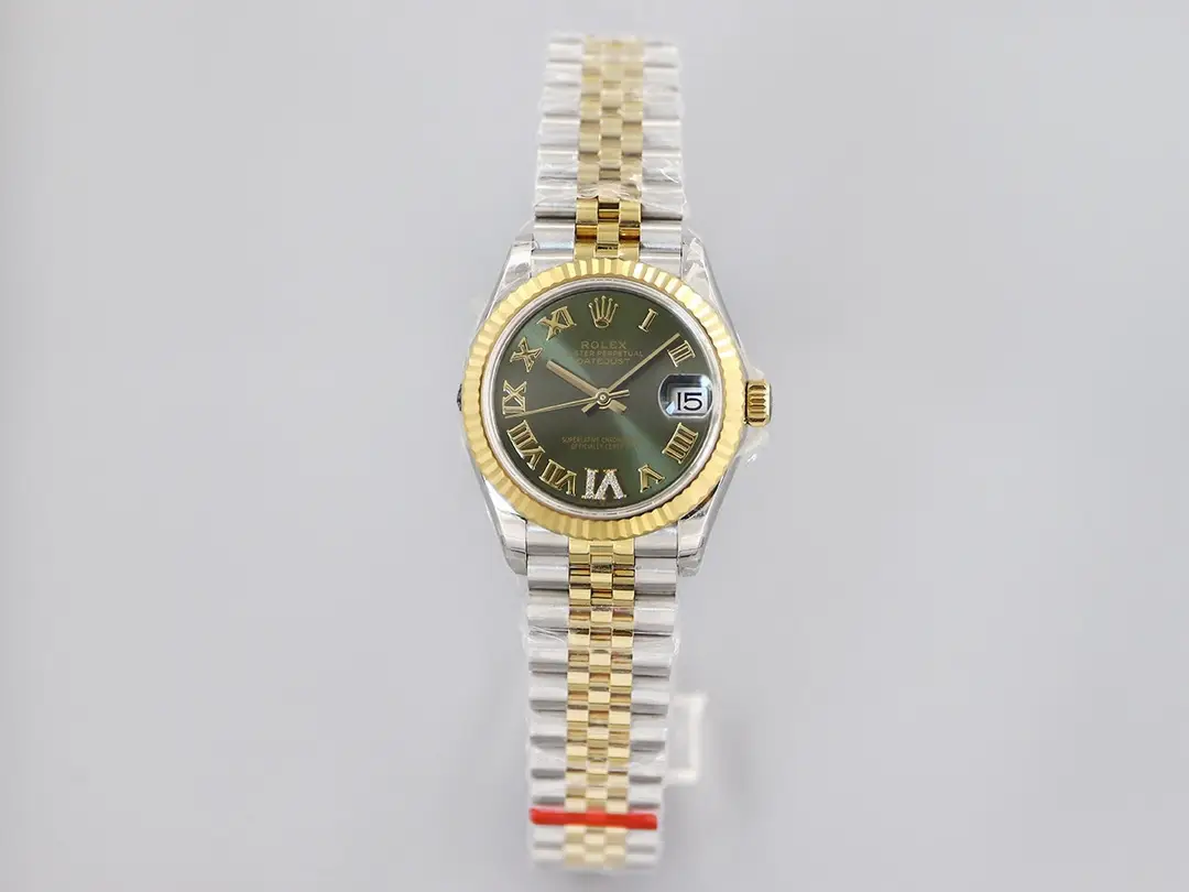 two tone Jubilee watch Rolex Datejust 31 Style 31mm Premium Slate Roman Dial