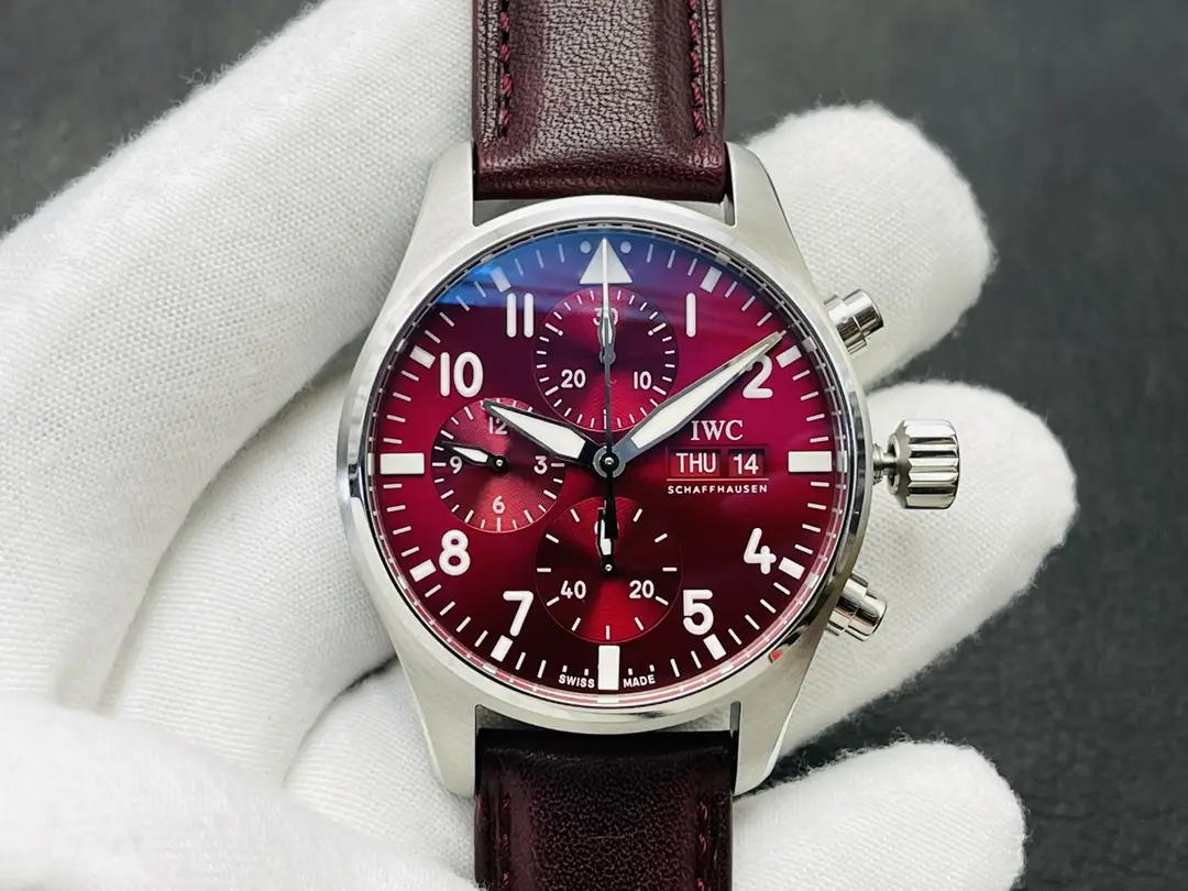 IWC Year Of The Tiger Chronograph Burgundy Dial Leather Strap Ultimate 41MM