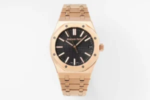Audemars Piguet Royal Oak Rose Gold Bracelet Watch Black Dial Ultimate 41MM 15510