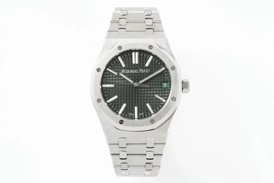 Audemars Piguet Royal Oak Green Watch Steel Bracelet Ultimate 41MM 15510