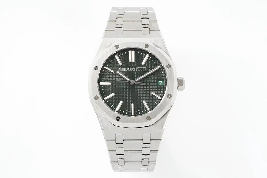 Audemars Piguet Royal Oak Green Watch Steel Bracelet Ultimate 41MM 15510