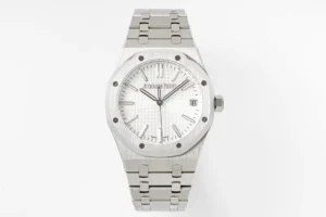 Audemars Piguet Royal Oak White Watch Steel Bracelet Ultimate 41MM 15510