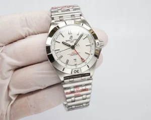 Breitling Chronomat GMT 40 White Replica 40MM white dial steel Rouleaux bracelet A32398101A1A1 watch