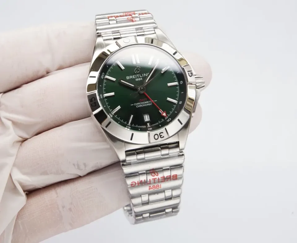 Breitling Chronomat GMT 40 Green Replica Steel Bracelet 40MM Premium A32398101L1A1