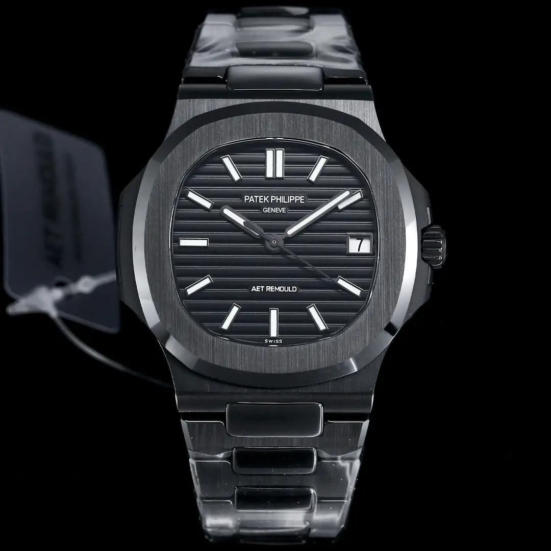 Patek Philippe Black Ceramic Nautilus Watch Black Bracelet Ultimate 40MM