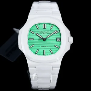 Patek Philippe Tiffany Nautilus Watch White Ceramic Bracelet Ultimate 40MM