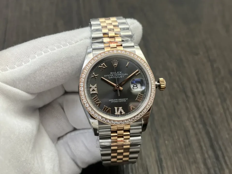 Rolex Datejust 31 Stainless Steel Yellow Gold  Diamond  Grey  Roman  Jubilee 278383RBR-0018