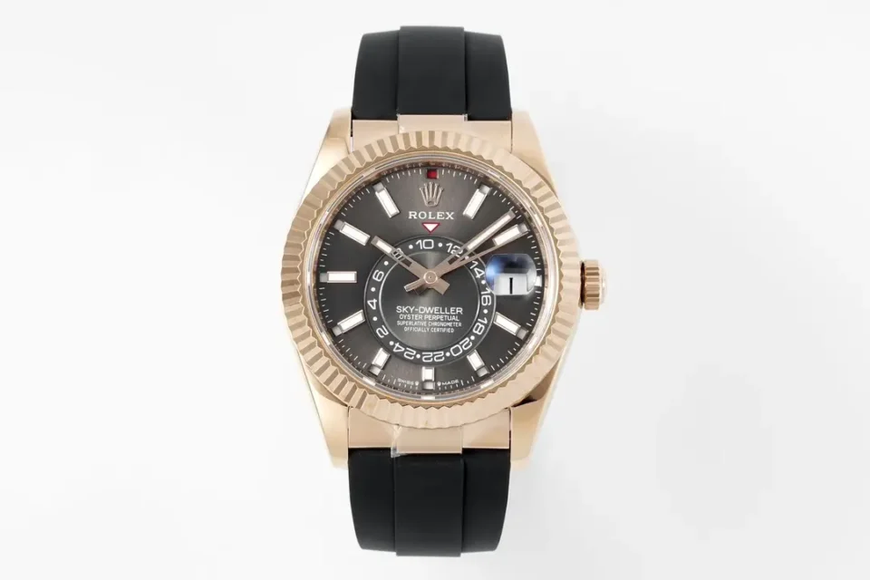 Rolex Sky-Dweller Champagne Dial Everose Gold & Oystersteel 42MM 336238-0002