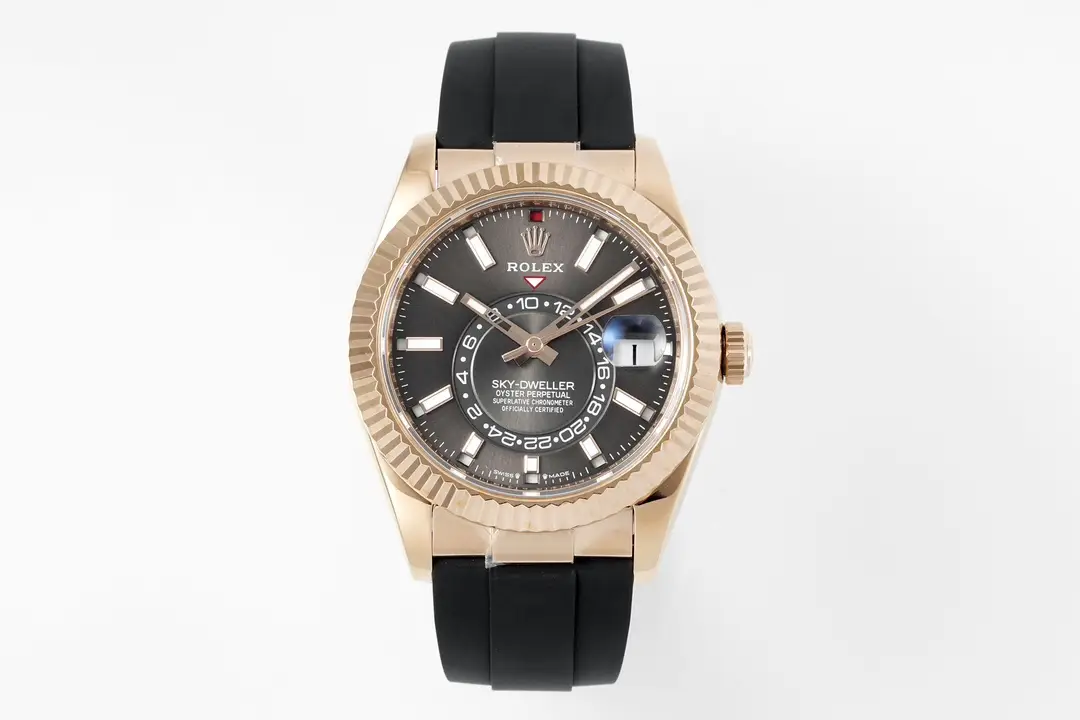 Rolex Sky-Dweller Champagne Dial Everose Gold & Oystersteel 42MM 336238-0002