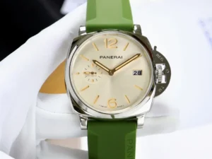 Panerai Green Strap Luminor Due Watch White Dial Ultimate 42MM