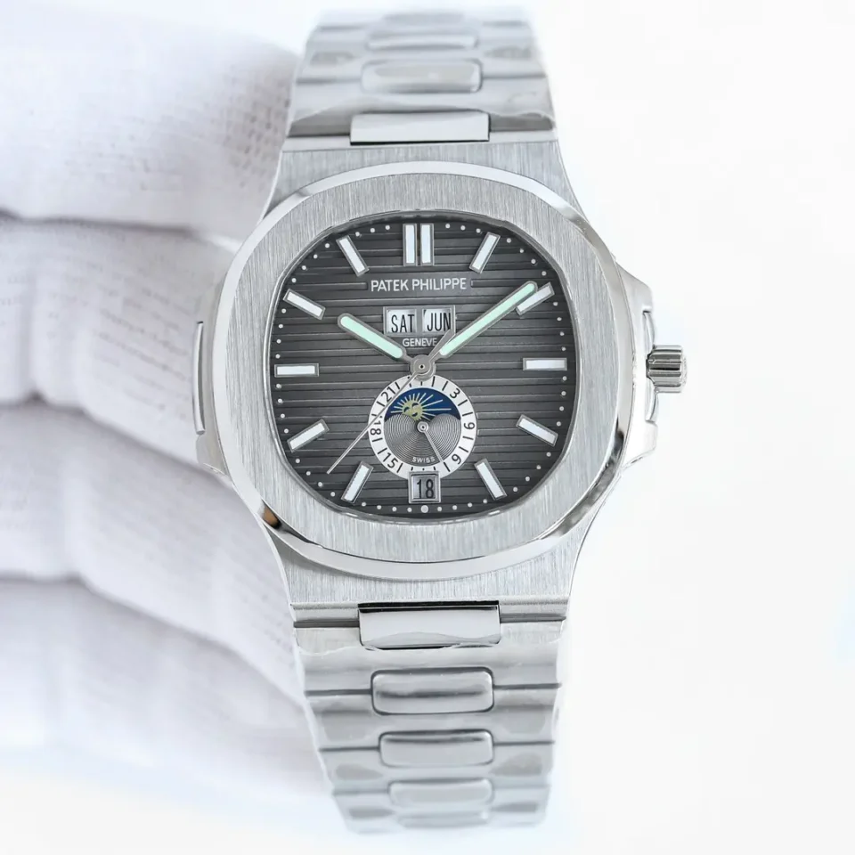 Patek Philippe Super Clone Nautilus 5726 Grey Dial Steel Bracelet Premium 40MM
