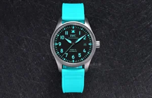 IWC Petronas F1 Watch Black Dial Turquoise Rubber Strap Ultimate 40MM IW328210