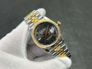 Rolex Datejust 31 Stainless Steel Yellow Gold Fluted Grey Roman Jubilee 278273-0018