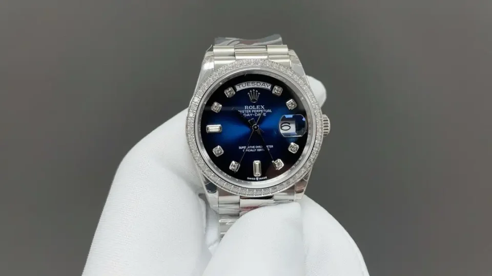 Rolex Day-Date 36 Week Calendar Blue Dial Gold Automatic Watch RLX-DD-36-WKCAL-BLU
