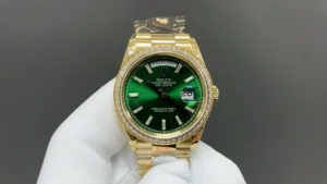 Rolex Day-Date 36 Yellow Gold Diamonds President Green 118348-0161