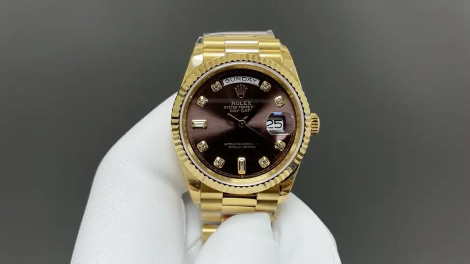 Rolex Day-Date 36 Yellow Gold  Diamond  Dark Grey-Diamond  President  128348RBR-0005