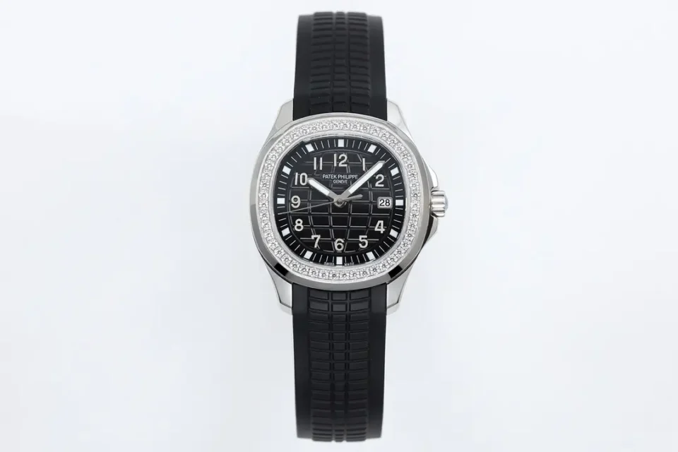 Patek Philippe Aquanaut Black Diamond Watch Rubber Strap Ultimate 39MM 5267