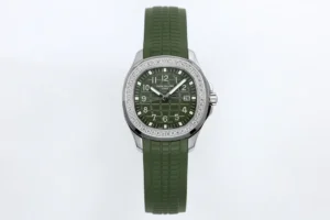 Patek Philippe Aquanaut Green Diamond Watch Rubber Strap Ultimate 38MM
