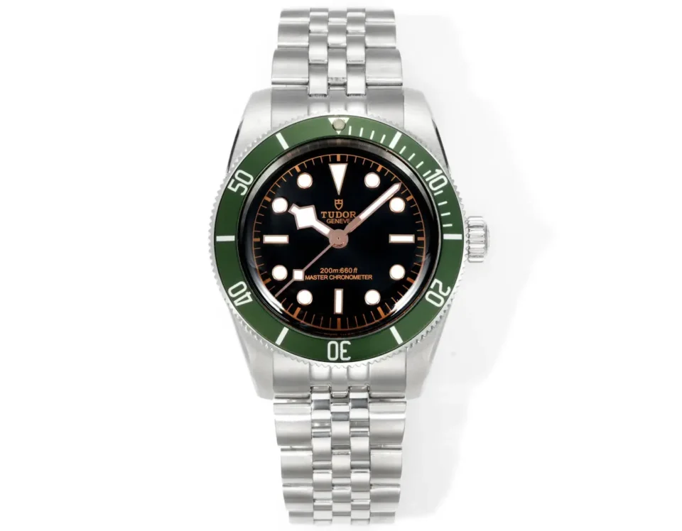 Tudor R28 Biwan Green Bezel Black Dial Five-Link Steel Bracelet Premium 41MM