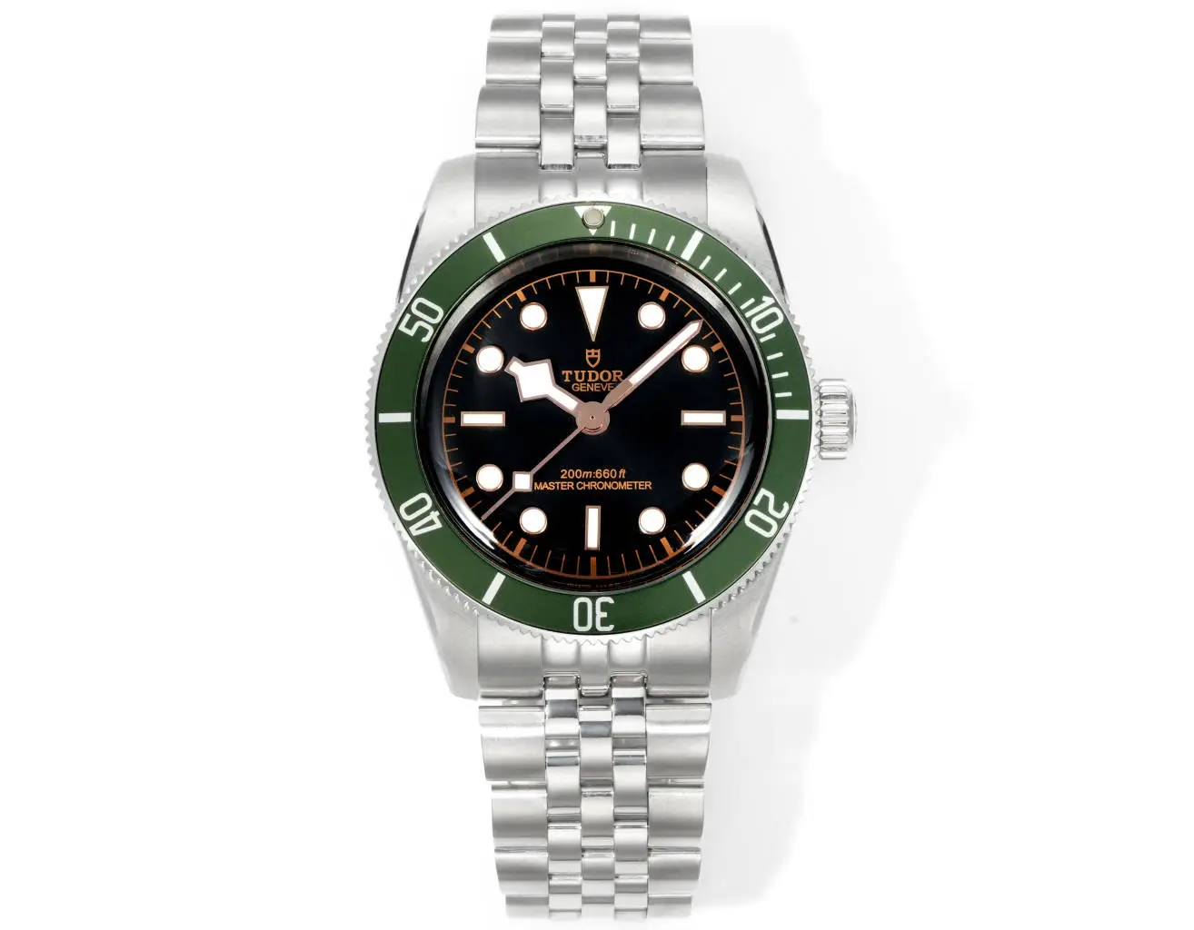 Tudor R28 Biwan Green Bezel Black Dial Five-Link Steel Bracelet Premium 41MM