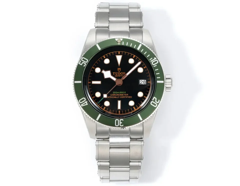 Tudor R28 Biwan Green Bezel Black Dial Five-Link Bracelet Premium 41MM TUD-R28-GRN-STL-41