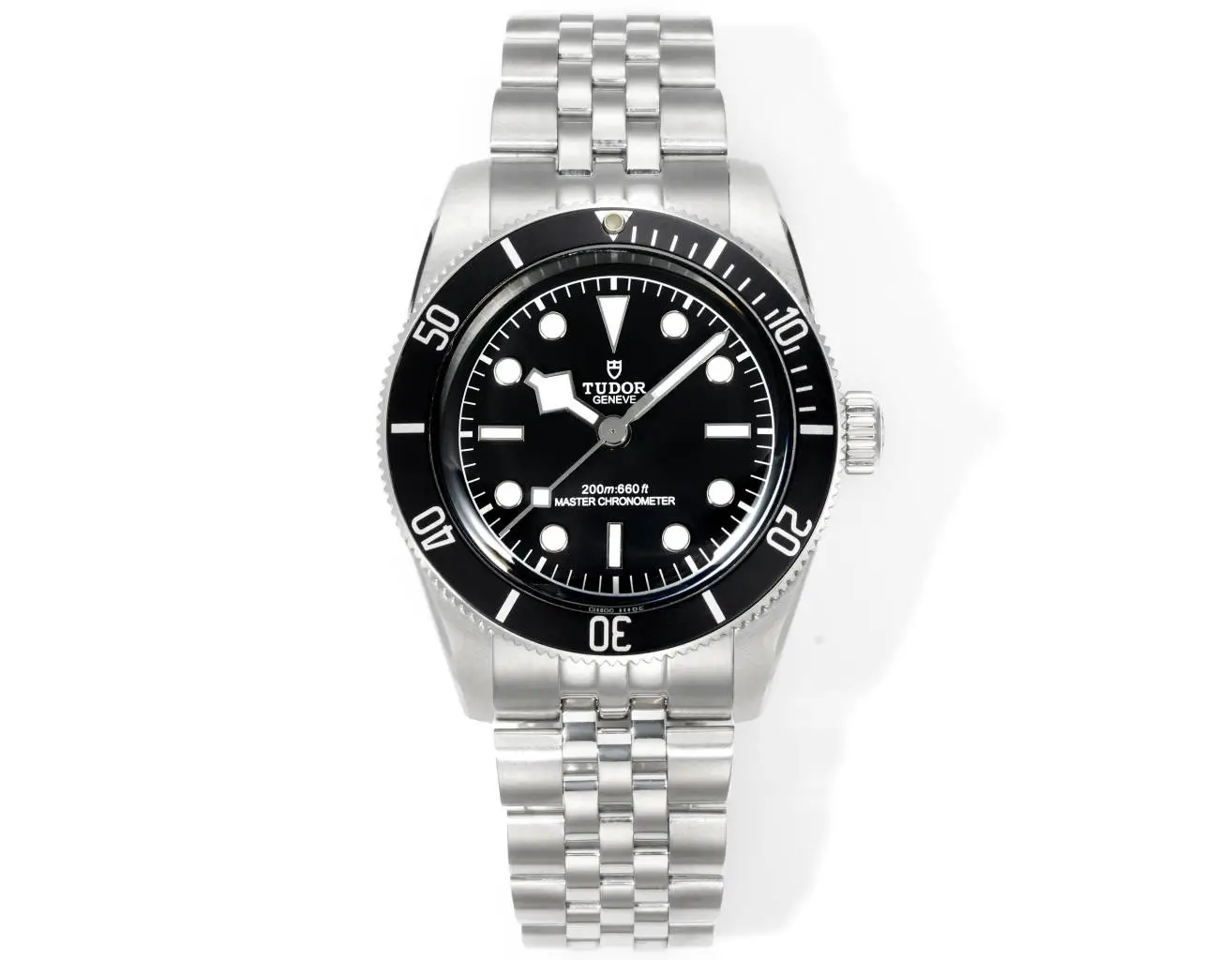 Tudor R28 Biwan Black Bezel Black Dial Five-Link Steel Bracelet Premium 41MM TUD-R28-BLK-5LINK-41