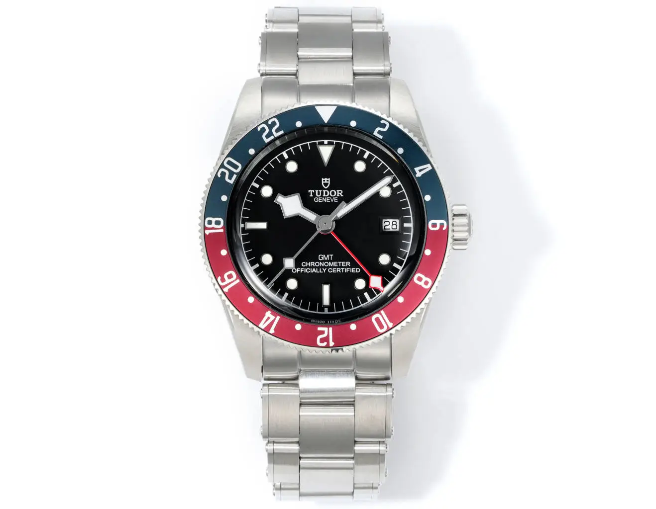 Tudor GMT Watch Black Bay Pepsi Bezel Steel Bracelet Premium 41MM TUD-R28-PEPSI-STL-41