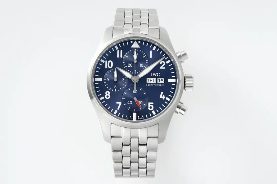 IWC Pilot Chronograph Steel Bracelet Blue Dial Ultimate 43MM