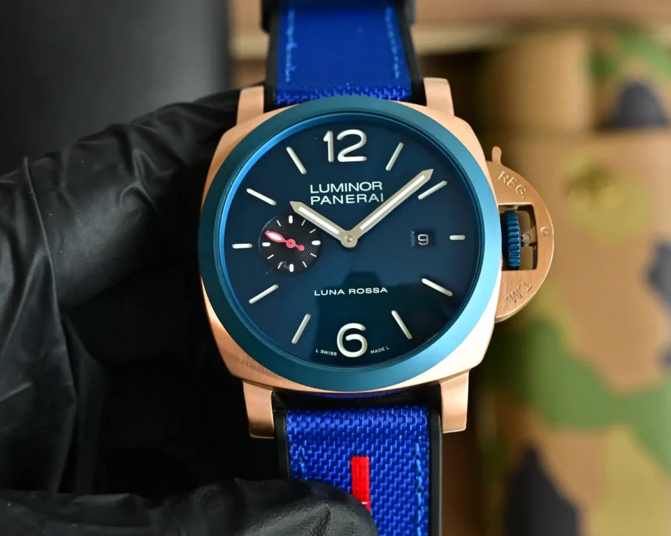 Panerai Luna Rossa Watch Blue Dial Blue Rubber Strap Ultimate 44MM