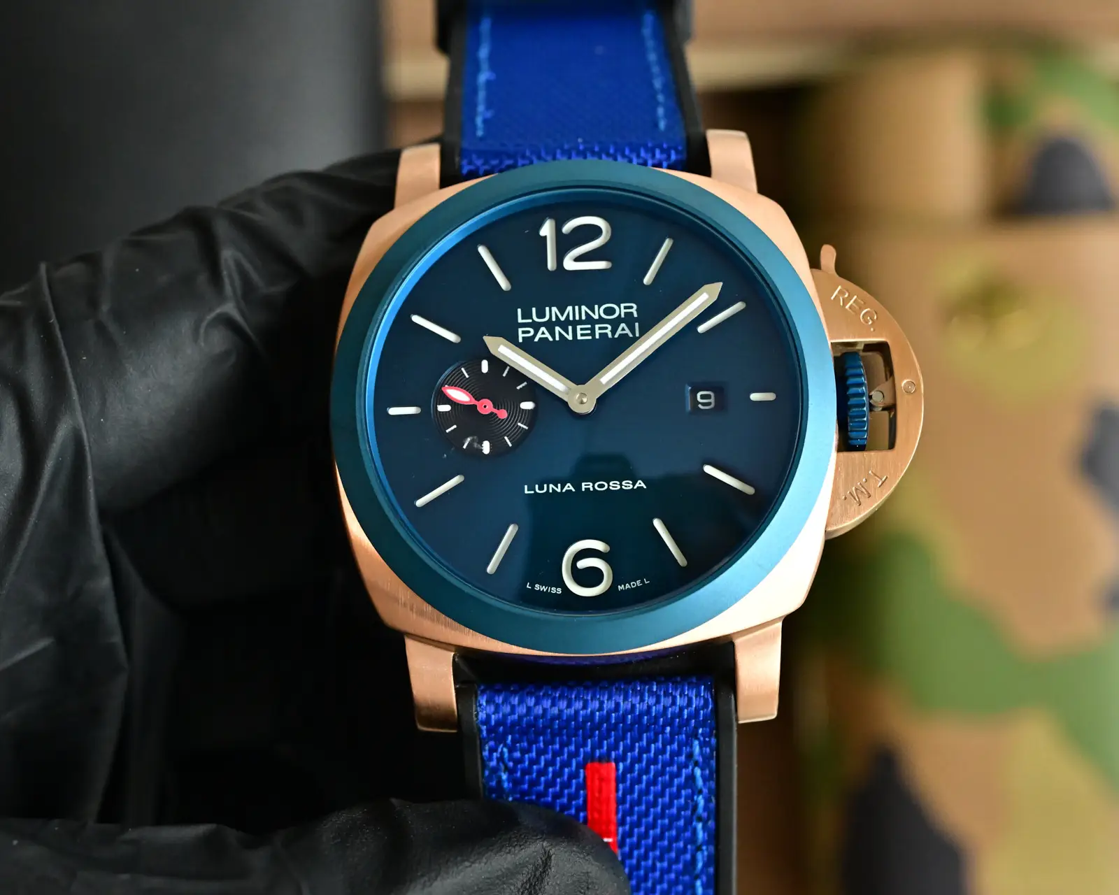 Panerai Luna Rossa Watch Blue Dial Blue Rubber Strap Ultimate 44MM
