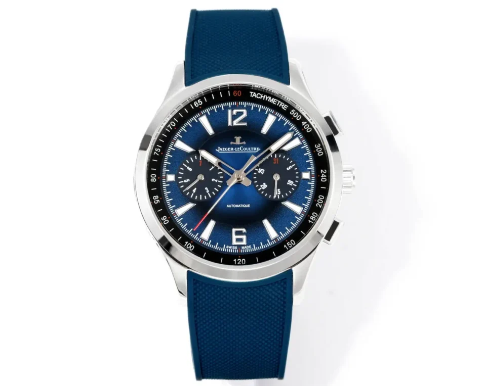 Jaeger LeCoultre Beichen Blue Watch Rubber Strap Ultimate 42MM