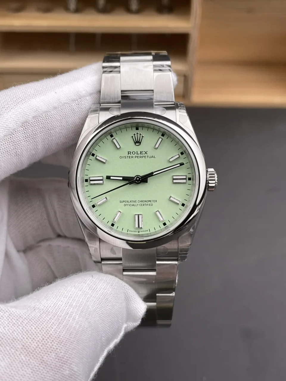 Rolex Oyster Perpetual 36 126000 Pistachio Dial Watch RLX-OP-126000-36-PST