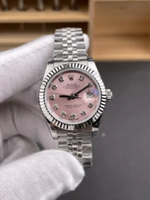Rolex Datejust 28mm Pink Diamond Dial Automatic Watch RLX-DJ-28-PNK-DIA-2671