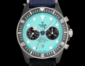 Tudor Pelagos Chronograph Turquoise Dial Navy Fabric Strap Premium 43MM M25807KN-0001