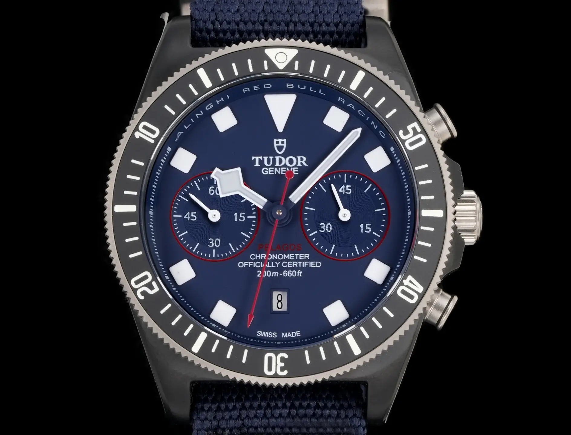 Tudor Pelagos FXD Chronograph Blue Dial Navy Fabric Strap Ultimate 43MM M25807KN-0001