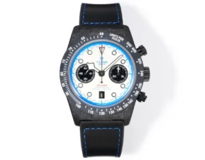 Tudor R29 Biwan Blue Accent Chronograph Black Strap Premium 42MM M7937KN-0001