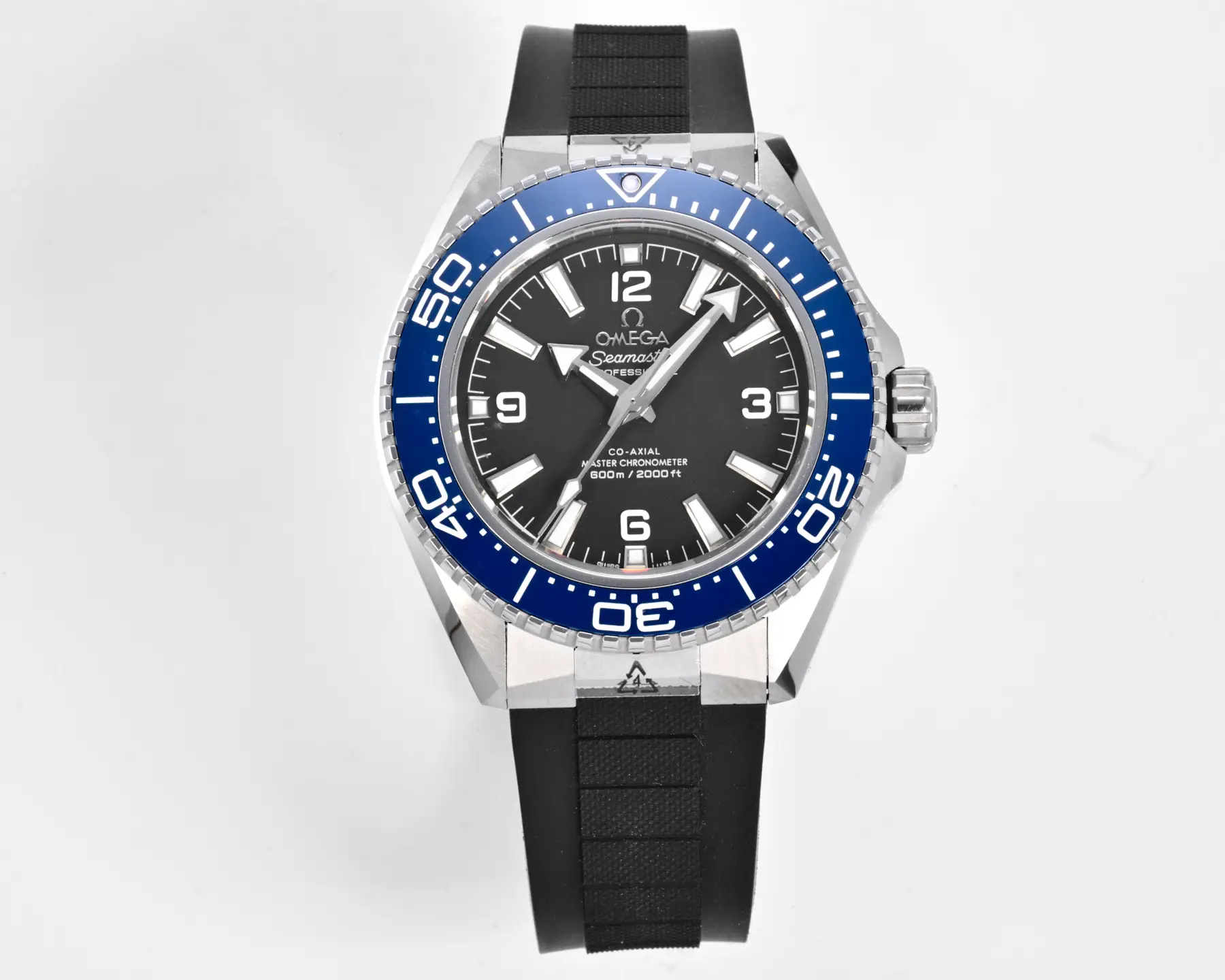 Omega Seamaster 600 Blue Bezel Black Dial Rubber Strap Premium 42MM