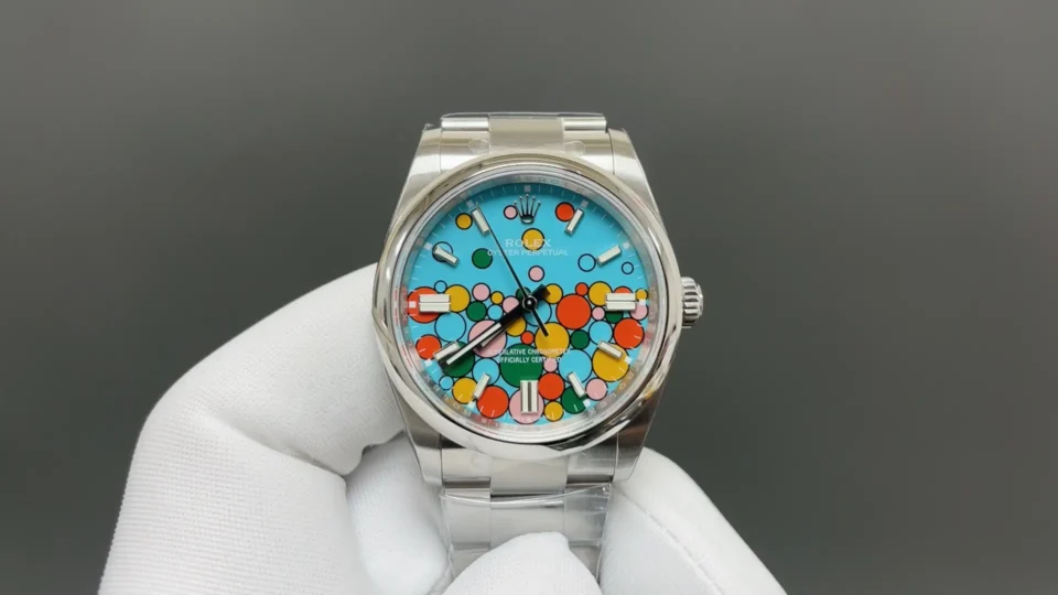 Rolex Oyster Perpetual 36 126000 Turquoise Celebration Dial Watch  126000-0009